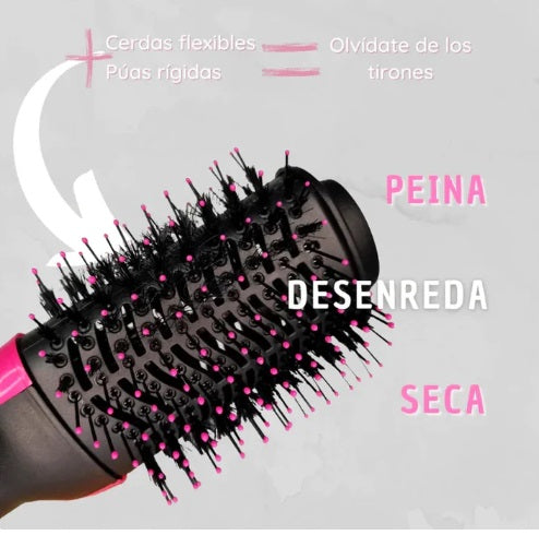Cepillo secador 3 en 1 Peina-Seca-Alisa-